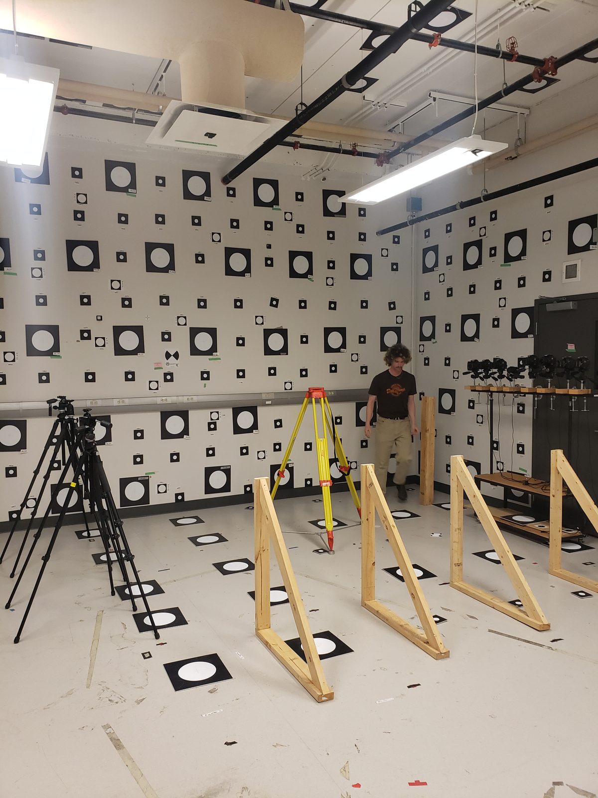 Setting up a multi-instrument experiment in the laboratory.